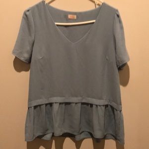 Light Blue Stitch Fix Peplum Top